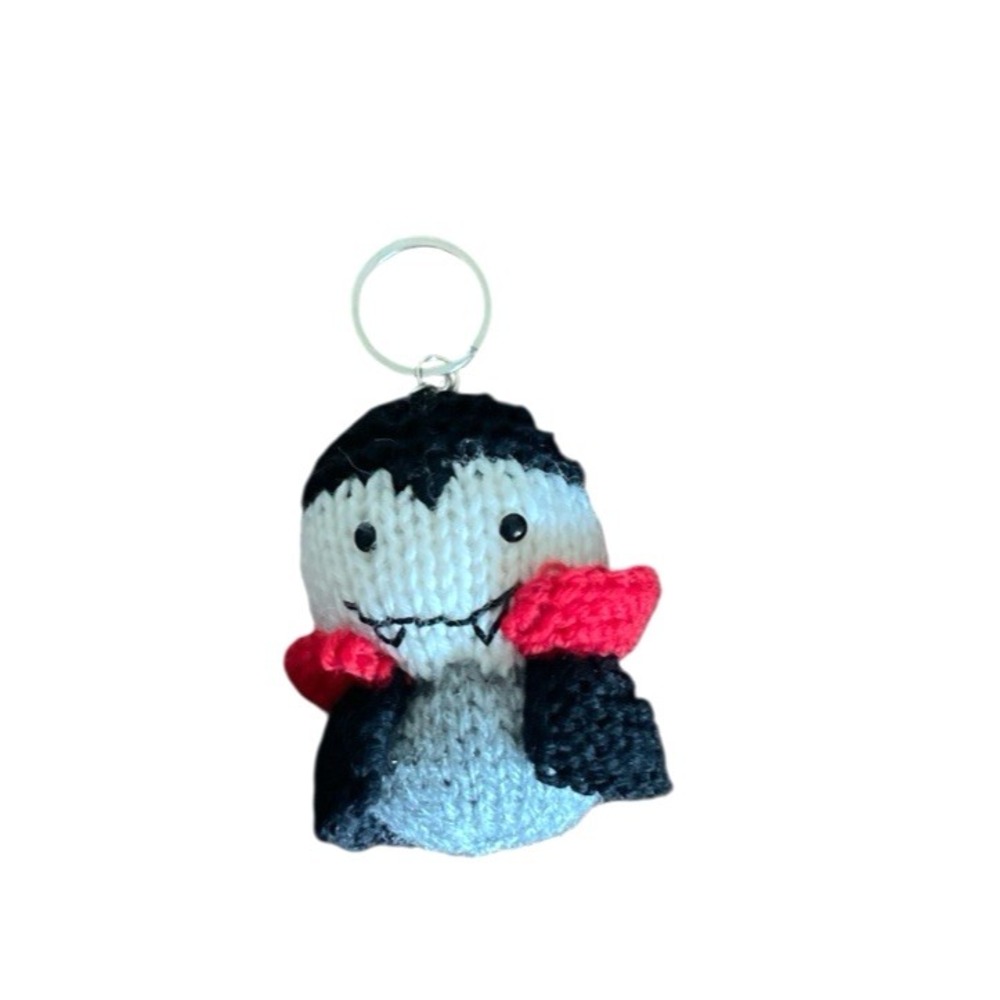 Dracula Keychain‎ Bag Charms Keyring Halloween Accessory Soft Hand Knit Doll